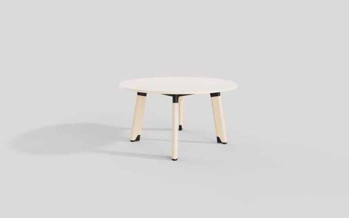 Diva 740mm 4 Leg Narrow Round_Ø1375mm_Ash Timber_Noir